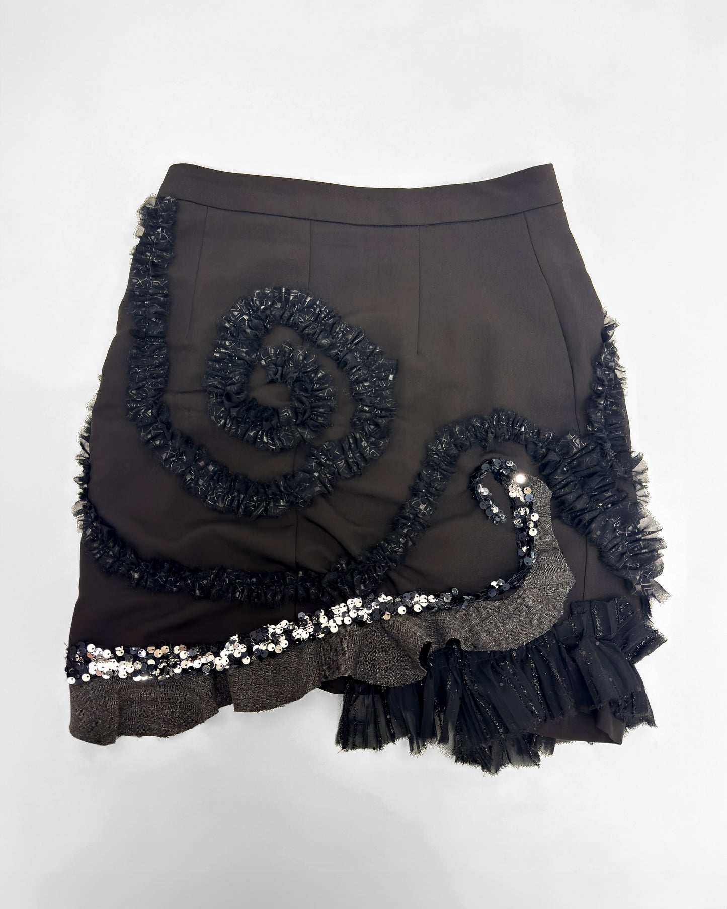 RUFFLE SWIRL SKIRT